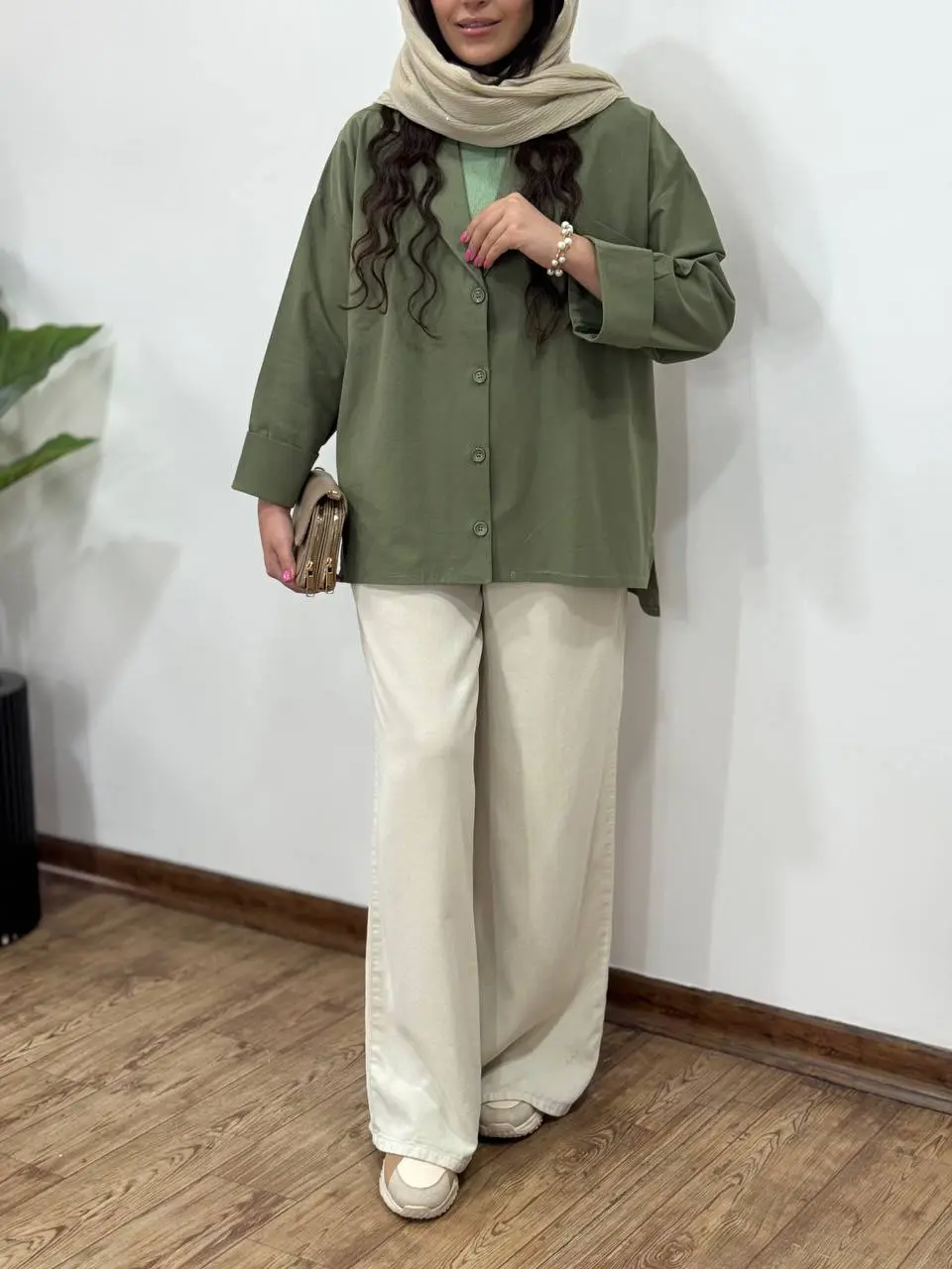 کت لینن پنبه میشل